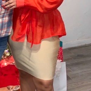 Gold bondage high waisted skirt!